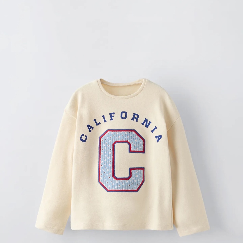 Zara Cream Long Sleeve Top